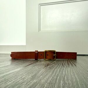 Aritzia Auxiliary Brass Leather Belt